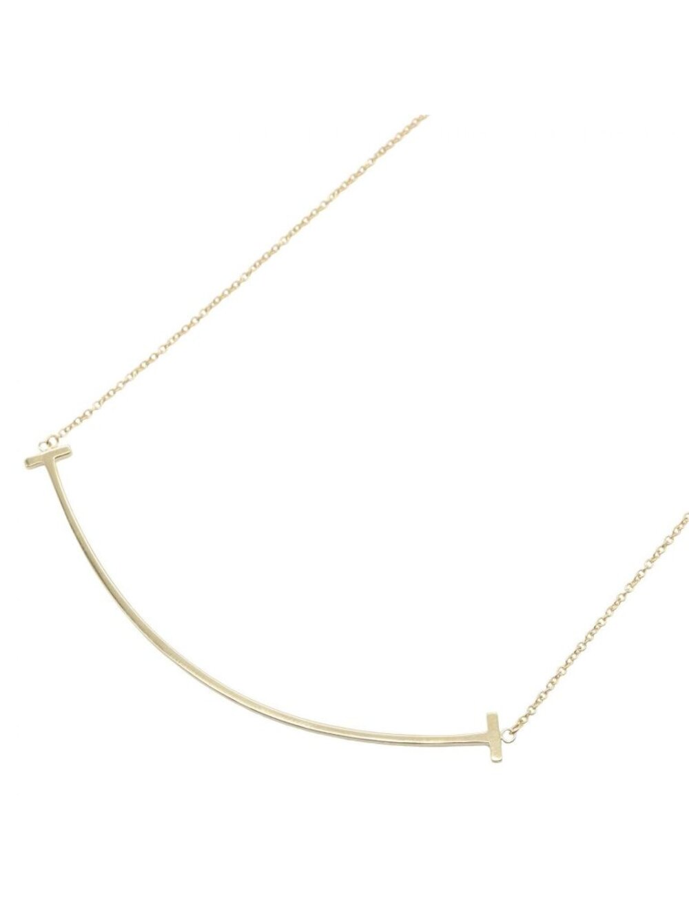 Tiffany & Co Necklace T Smile Large 40.5 45 cm 18k